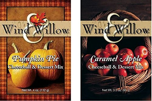 Wind and Willow Sweet Autumn-Fall Cheeseball and Dessert Mix Bundle - Caramel Apple and Pumpkin Pie