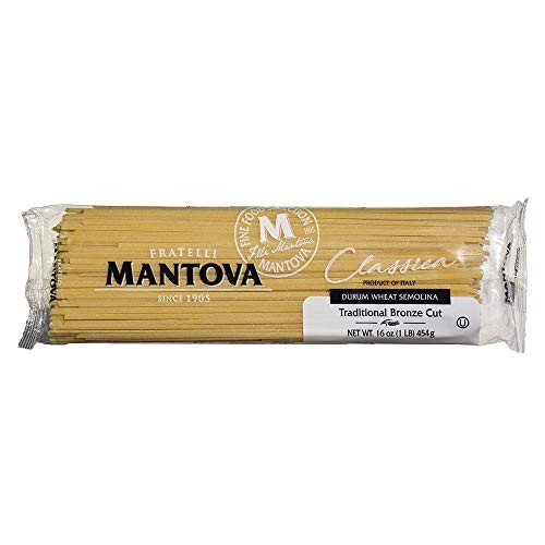Mantova Italian Bronze Die Liguini Pasta - 100 Durum Wheat Semolina Bronze Die Linguine- 16 Oz -Pack Of 10- - Product Of Italy