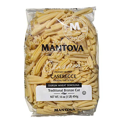 Mantova Caserecce Bronz Die Pasta Italian Bronze Die Caserecce Pasta - 100 Durum Wheat Semolina Bronze Die Caserecce - 16 Oz -Pack Of 12- - Product O