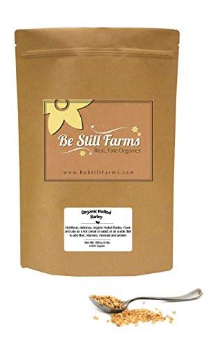 Be Still Farms Organic Hulled Barley -1lb- Grind into Organic Barley Flour for Puffed Barley - Soak to make Crushed Malted Barley for Barley Malt Syru