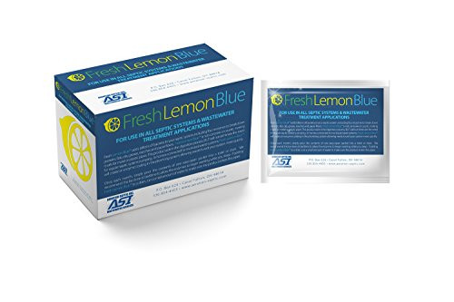 Fresh Lemon Blue Septic Tank System Treatment - Contains All Natural & Safe Enzymes And Bacteria 12 packets
