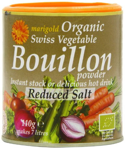 Marigold Org Veg Bouillon Powder R Salt 140g