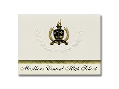 Signature Announcements Marlboro Central High School -Marlboro NY- Graduation Announcements Presidential style Elite package of 25 with Gold and Blac Signature Announcements Marlboro Central High School -Marlboro NY- Graduation Announcements Presidential style Elite package of 25 with Gold and Blac