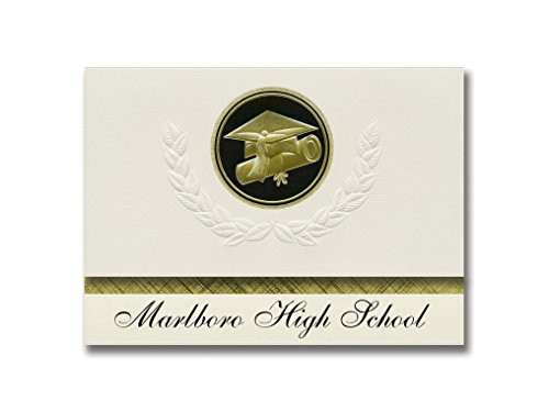 Signature Announcements Marlboro High School -Marlboro NJ- Graduation Announcements Presidential style Elite package of 25 Cap and Diploma Seal- Blac Signature Announcements Marlboro High School -Marlboro NJ- Graduation Announcements Presidential style Elite package of 25 Cap and Diploma Seal- Blac