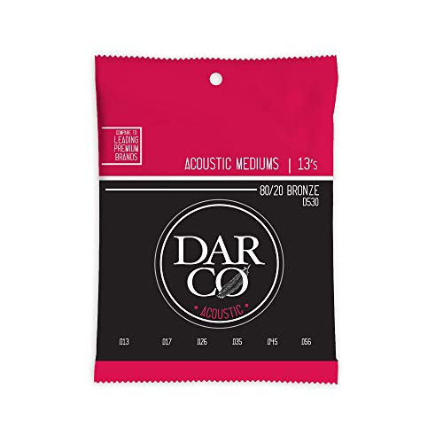 Martin Guitar Darco Acoustic D530  80-20 Phosphor Bronze  Medium-Gauge Guitar Strings