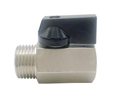 Brass Mini Ball Valve Drain Valve Shut-Off Valve  1-2 NPT Male x 1-2 NPT Female