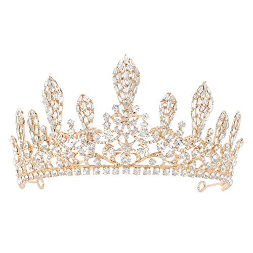 Sunshinesmile Bride Baroque Crown Crystal Bridal Tiaras Crown Vintage Gold Hair Accessories Wedding Rhinestone Diadem Pageant Crowns for Women Sunshinesmile Bride Baroque Crown Crystal Bridal Tiaras Crown Vintage Gold Hair Accessories Wedding Rhinestone Diadem Pageant Crowns for Women