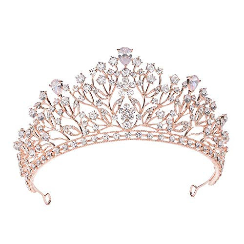 Sunshinesmile Bride Rhinestone Crystal Tiara Crown Gold Bridal Hair Accessories For Women Wedding Tiara Crown Pageant Sunshinesmile Bride Rhinestone Crystal Tiara Crown Gold Bridal Hair Accessories For Women Wedding Tiara Crown Pageant