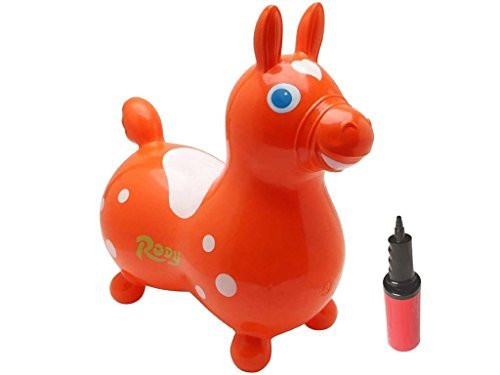 Gymnic Orange Rody Horse + Pump Bundle (Includes One Rody Horse and One Pump)