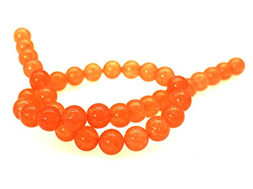 Chalcedony Beads Natural Stone Beads Round Smooth Beads Loose Beads for Jewelry Making DIY Handmade 15 1 Strand per Bag-10mm  20 Orange Red-