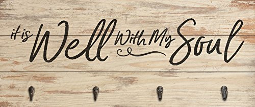 P. GRAHAM DUNN It is Well My Soul Distressed 24 x 11 Inch Solid Pine Wood Homestead Hanger Wall Sign Plaque P. GRAHAM DUNN It is Well My Soul Distressed 24 x 11 Inch Solid Pine Wood Homestead Hanger Wall Sign Plaque