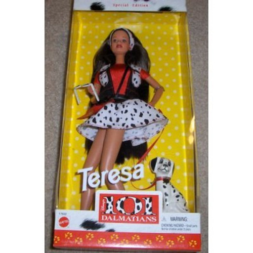 1997 Disney's 101 Dalmations Teresa Barbie Doll with Dalmation Special Edition 1997 Disney's 101 Dalmations Teresa Barbie Doll with Dalmation Special Edition