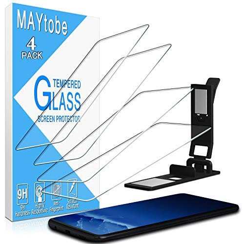 MAYtobe Galaxy A71 Screen Protector - Tempered Glass For Samsung Galaxy A71  A91  S10 Lite Screen Protector -Easy Installation Tray- Anti Scratch  Bub