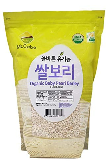 McCabe Organic Baby Pearled Barley  3 lb -48 oz- McCabe Organic Baby Pearled Barley  3 lb -48 oz-