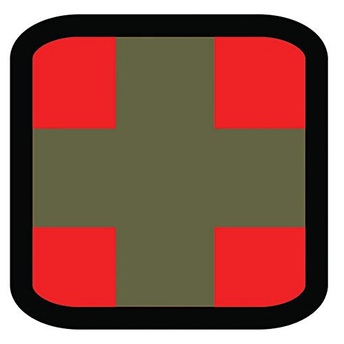 Fox Outdoor Products Square Medical and Morale Patches  Olive Drab