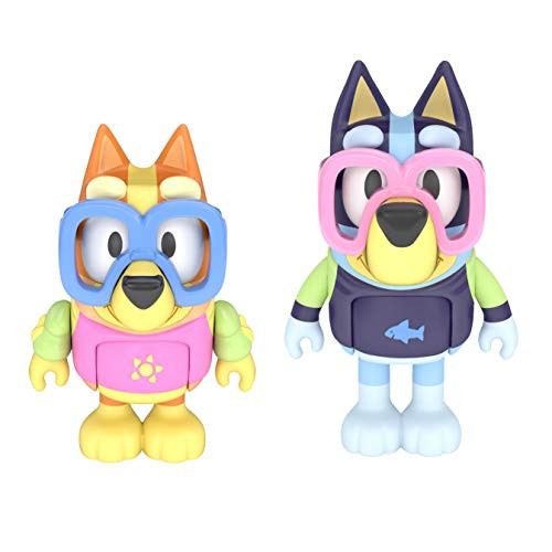 Bluey - Pool Time Bluey and Bingo 2-5 inch Figures - 2 Pack