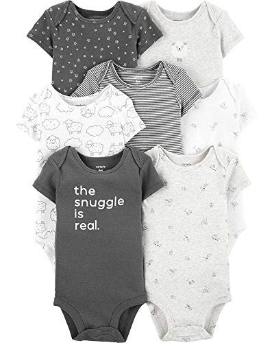Carters Baby Boys 7-Pack Original Bodysuits -18 Months  Neutral-
