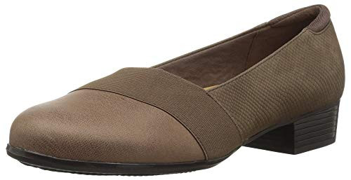 Trotters Womens Melinda Ballet Flat  Dark Taupe  9-0 W US