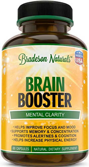 Brain Booster Natural Nootropic Dietary Multivitamin Supplement- 41 Ingredients - Supports Memory Concentration Focus Mental Clarity and Sharpness M Brain Booster Natural Nootropic Dietary Multivitamin Supplement- 41 Ingredients - Supports Memory Concentration Focus Mental Clarity and Sharpness M