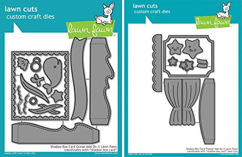 Lawn Fawn - Lawn Cut Dies - Shadow Box Ocean Add-On Dies and Shadow Box Theater Dies - 2 Item Bundle