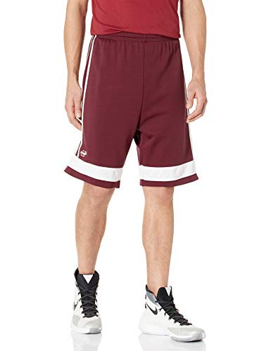 Intensity Mens Low Post Basketball Shorts  Maroon-White  3X-Large