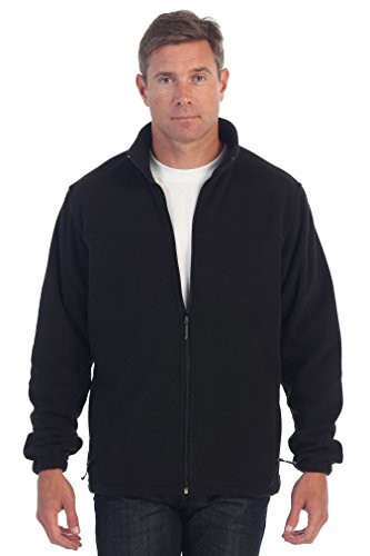 Gioberti Mens Full Zip Polar Fleece Jacket  Black  X-Large