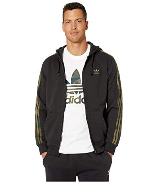 adidas Originals Mens Camo Full Zip Hoodie Sweatshirt  Black-Multicolor  XS adidas Originals Mens Camo Full Zip Hoodie Sweatshirt  Black-Multicolor  XS