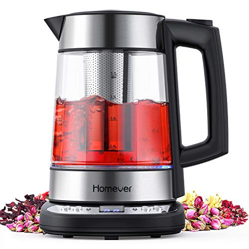 Homever Electric, SpeedBoil 1500W BPA-Free Glass Tea, Cordless Kettle with Auto Shut-Off and Boil-Dry Protection(FDA Certified/UL Approved) Homever Electric, SpeedBoil 1500W BPA-Free Glass Tea, Cordless Kettle with Auto Shut-Off and Boil-Dry Protection(FDA Certified/UL Approved)