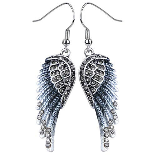Szxc Jewelry Womens Crystal Guardian Angel Wings Dangle Earrings Christmas Biker Jewelry Szxc Jewelry Womens Crystal Guardian Angel Wings Dangle Earrings Christmas Biker Jewelry
