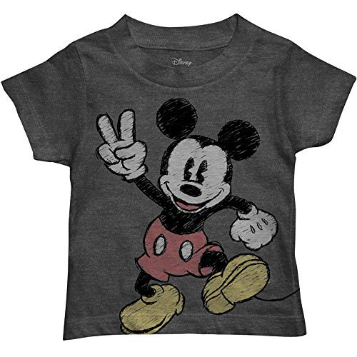 Boys Mickey Mouse Toddler Shirt - Toddler Boys Mickey Mouse Classic T-Shirt -Charcoal Heather 3T- Boys Mickey Mouse Toddler Shirt - Toddler Boys Mickey Mouse Classic T-Shirt -Charcoal Heather 3T-