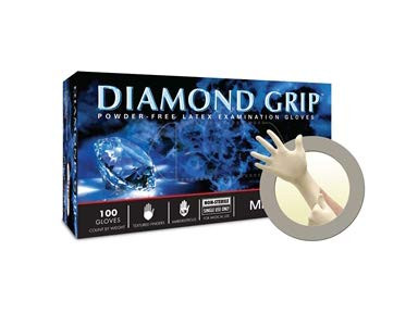 MICROFLEX Diamond Grip Latex Gloves 100-BX -Small