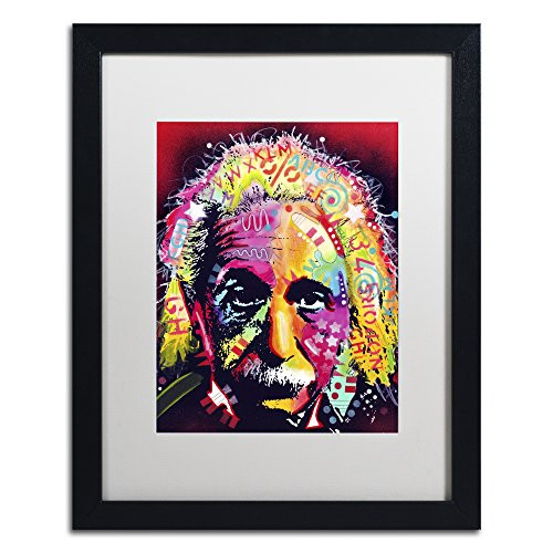 Trademark Fine Art Einstein II by Dean Russo, White Matte, Black Frame 16x20-Inch