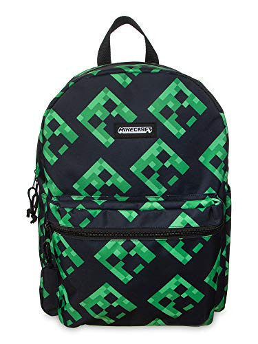 Minecraft Backpack 16 Book Bag for Kids Creepers All Over Print