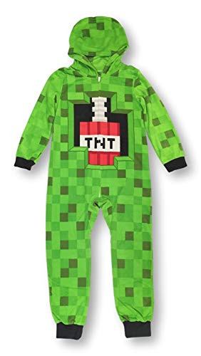 Minecraft Pajamas for Boys Creeper Costume Blanket Footless PJ Sleeper -Large 10-12- Green