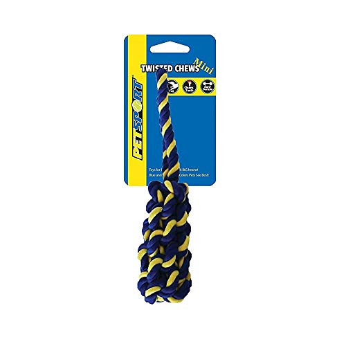 PetSport Mini Braided Rope Knot Bumper Dog Toy  7 Inch  for Mini to Small Dogs