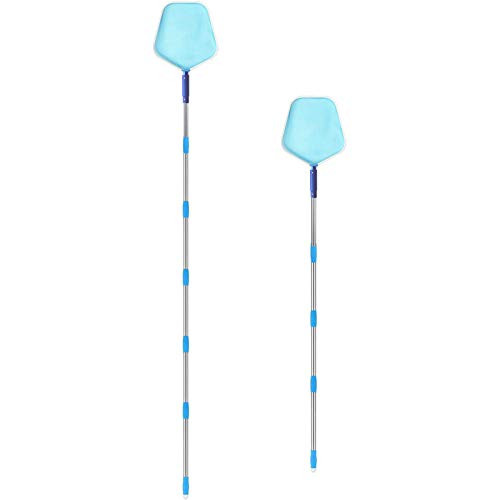 MIYA Pool Net Rake - Pool Leaf Skimmer - Pool Leaf Rake with 5 ft Stainless Steel Pole - Fine Mesh Net Leaf Skimmer for Swimming Pool