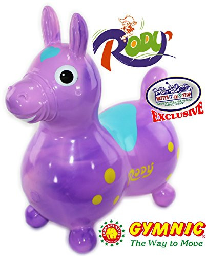 Gymnic Rody Horse Inflatable Bounce & Ride, "Matty's Toy Stop" Exclusive Purple & Pink Swirl (70254)