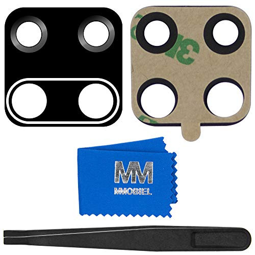 MMOBIEL Back Rear Camera Glass Lens Replacement Compatible with Xiaomi Redmi Note 9 - 9S - 9 Pro Incl Tweezers and Cloth