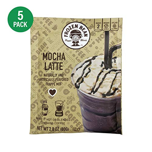 Frozen Bean Mocha Latte and Frappe Mix  5 Packets  10 Servings