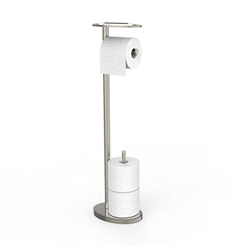 Better Living Products 54586 OVO Toilet Caddy with Tray, Polished Nickel Better Living Products 54586 OVO Toilet Caddy with Tray, Polished Nickel