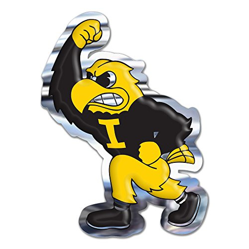 NCAA Iowa Hawkeyes Fighting Herky Wall Art, Chrome, One Size NCAA Iowa Hawkeyes Fighting Herky Wall Art, Chrome, One Size