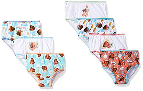 Disney Girls 7-Pack 7pk Bikini Brief Underwear  Moana Toddler - Multi  4T