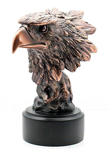 Patinated Copper Bronze Eagle Bust Statue