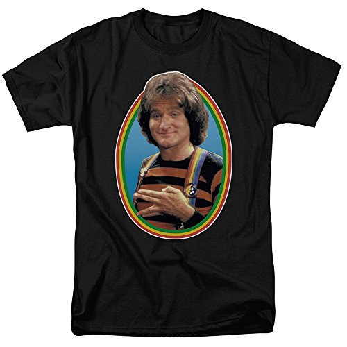 Trevco Mens Mork and Mindy Short Sleeve T-Shirt Mork Black X-Large Trevco Mens Mork and Mindy Short Sleeve T-Shirt Mork Black X-Large