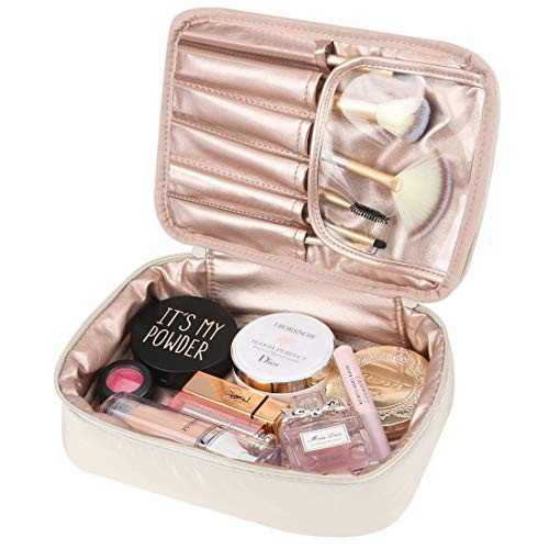 Mossio Portable Travel Makeup Beauty Bag Multifunction Cosmetic Organizer for Women Girls with Inner Pouch -Beige- Mossio Portable Travel Makeup Beauty Bag Multifunction Cosmetic Organizer for Women Girls with Inner Pouch -Beige-