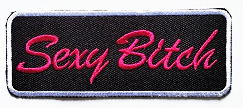 HHO Sexy Bitch Words Funny Patch Embroidered DIY Patch Logo Vest Jacket Cap Backpack Jackets Custom Patch Iron On-sew on Patch