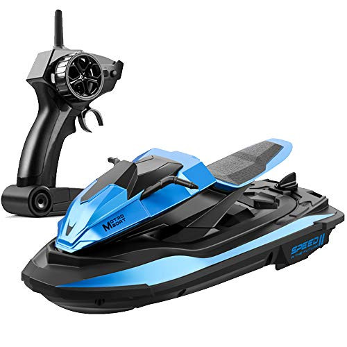 MOSTOP RC Boat 2-4Ghz Remote Control Racing Boat Mini RC Speedboat with Dual Motor Low Battery Alarm Remote Control Boats for Kids Adults Christmas Bi