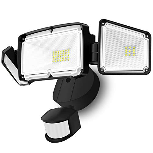 SONATA LED Security Lights  4000LM Super Bright Motion Sensor Light Outdoor  42W 6000K  IP65 Waterproof Motion Sensor Flood Light with 3 Adjustable He