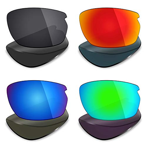 Mryok 4 Pair Polarized Replacement Lenses for Oakley Carbon Shift Sunglass - Stealth Black-Fire Red-Ice Blue-Emerald Green