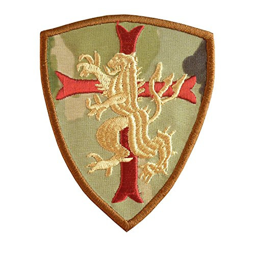 LEGEEON Multicam US Seal Team Six Lion Crusader Cross Shield ST6 DEVGRU Hook-and-Loop Patch